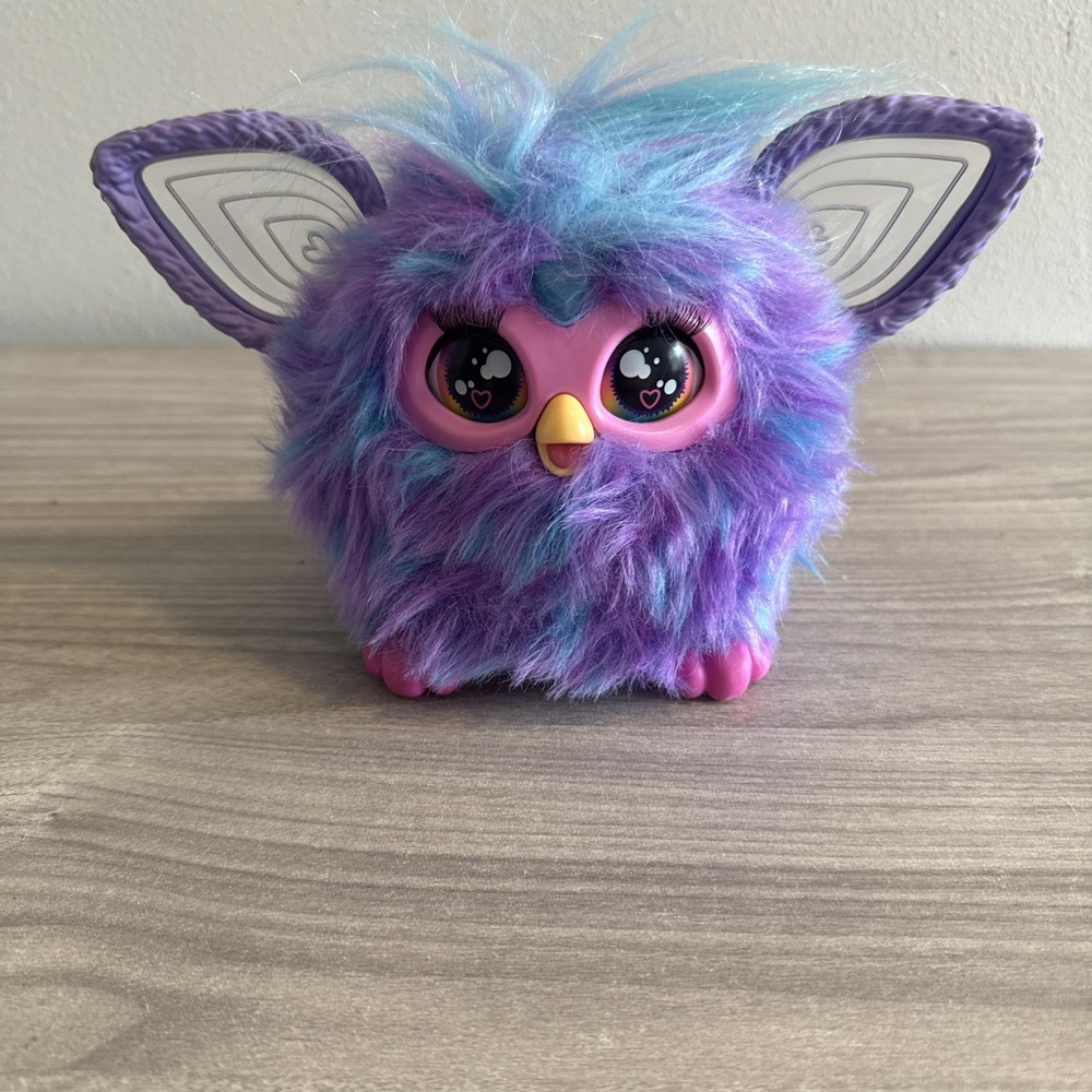 2023 Hasbro Furby Blue Purple Plush Interactive Toy, Tested And Works